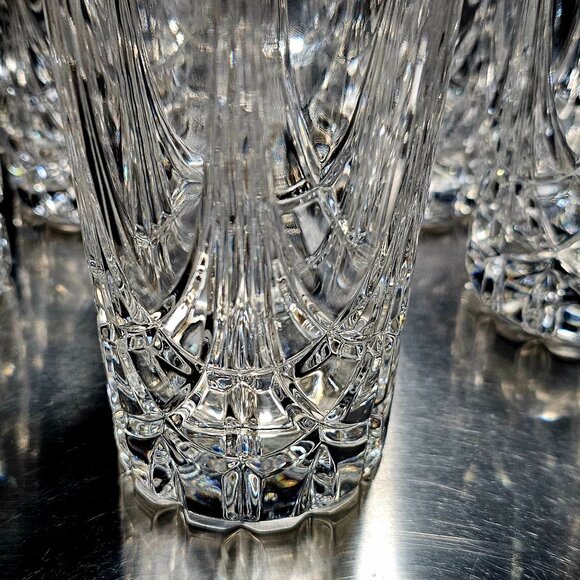 5 Mikasa Regal Court Gold Highball Glasses 5.5" luxury glassware 90s crystal vtg - Picture 3 of 12